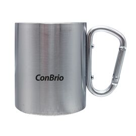 Кухоль з ручкою-карабіном Con Brio CB-3860, Об'єм: 0,3 л., Колір: Металік