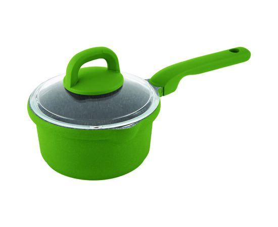 Ковш со стеклянной крышкой Con Brio CB-1627 (Зеленый), Об'єм: 1,4 л., Колір: Зелений
