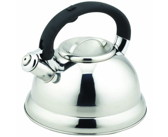 Чайник со свистком Con Brio СВ-409 (с черной ручкой), Объём: 3 л., Цвет: Черный